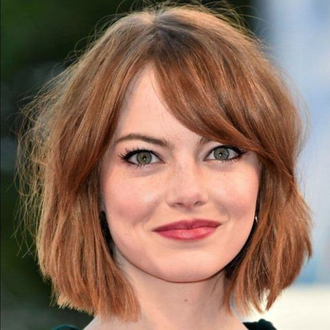 Blunt bob cut for square faces