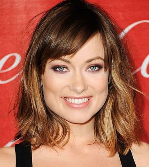 Lob hairstyles for square faces