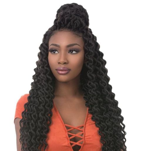 Bun crochet braids