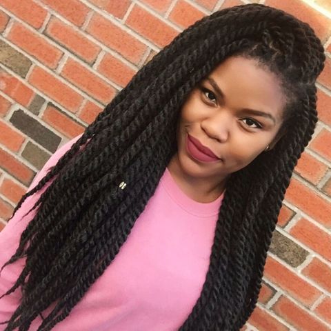 Long hair crochet braids