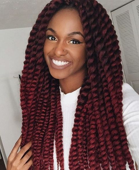 Voluminous macro braids for black women