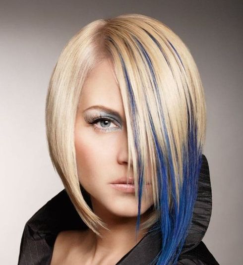 Asymmetrical long bob haircuts 2022-2023