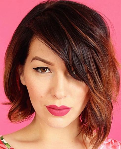 Asymmetrical long bob haircuts 2022-2023