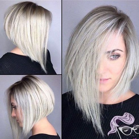 Asymmetrical long bob haircuts 2022-2023