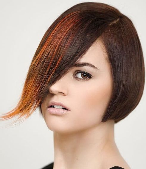 Asymmetrical short bob haircuts 2022