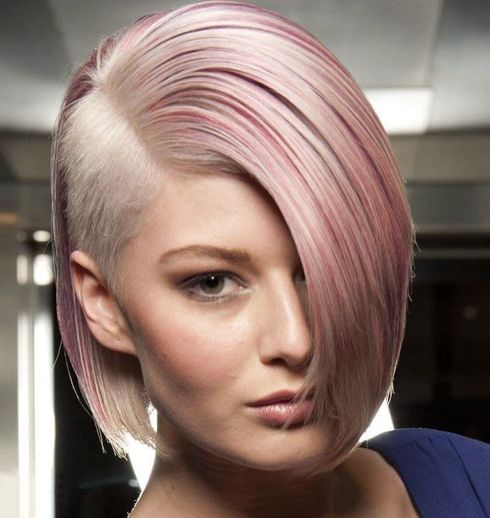 Asymmetrical short bob haircuts 2022