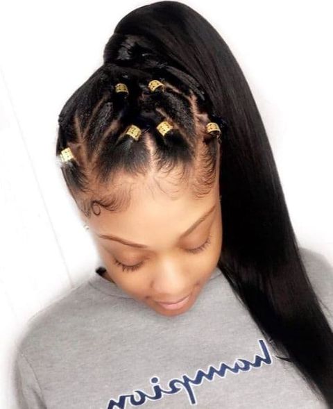 High ponytail hairstyles for black girls 2021-2022