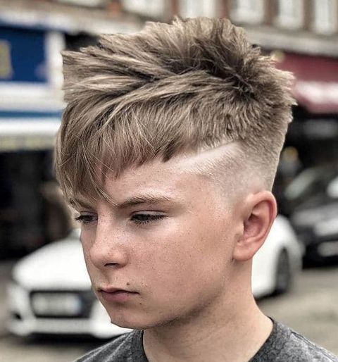 Messy undercut for teenage guys in 2021-2022