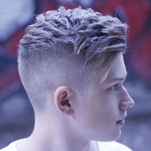 Wavy short undercut hairstyle for teenage guys in 2021-2022