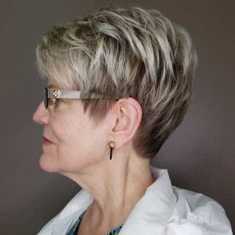 Balayage layered pixie for women over 60 in 2021-2022