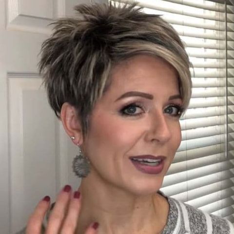 Shaggy long pixie cut with bangs for women over 50 in 2021-2022