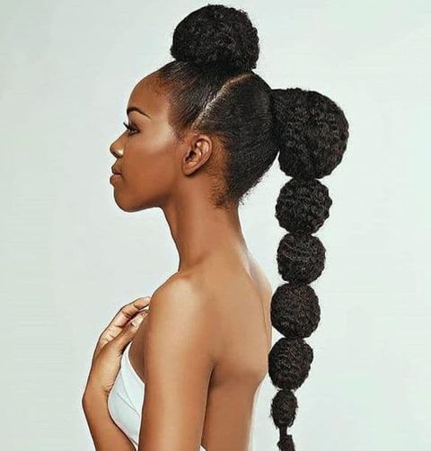 Chic wedding ponytail hairstyle for black hair 2021-2022