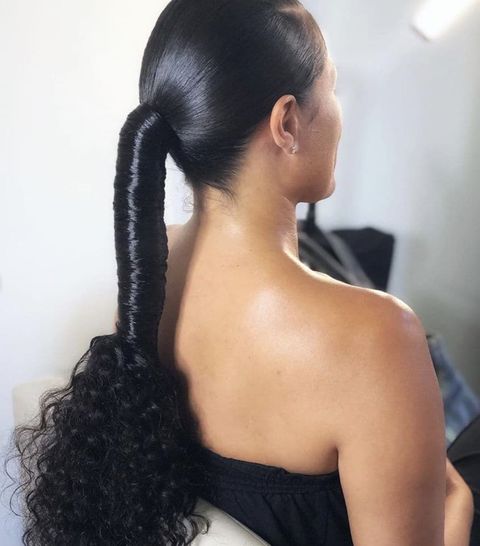 Cool ponytail wedding hairstyle for black women 2021-2022