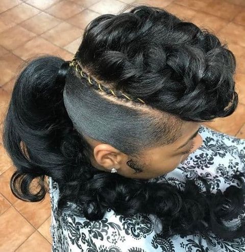 Mohawk ponytail wedding hairstyles for black women 2021-2022