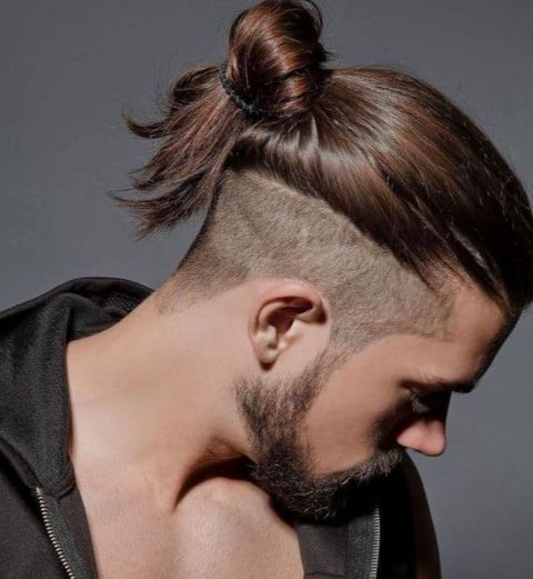 High ponytail undercut long hair for men in 2021-2022
