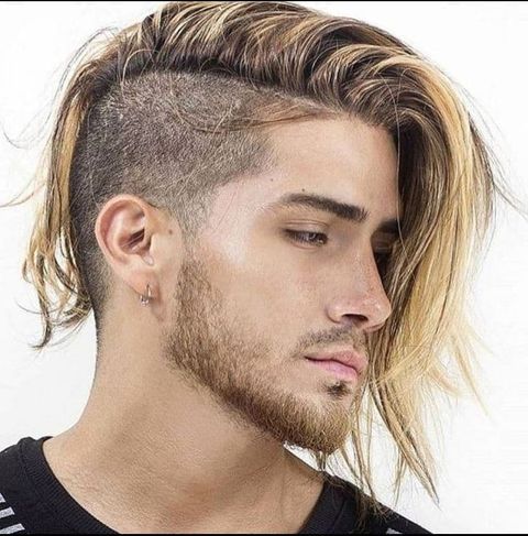 Side undercut long hair for men in 2021-2022