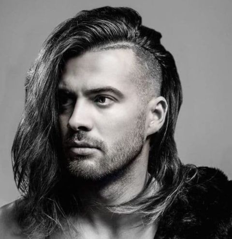 Side undercut long haircut for men in 2021-2022