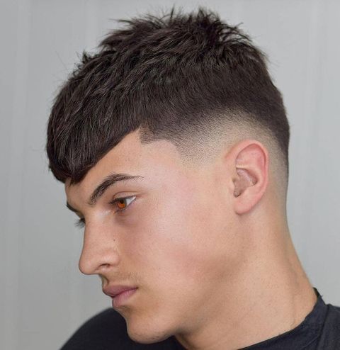 Messy short fade haircut for men in 2021-2022