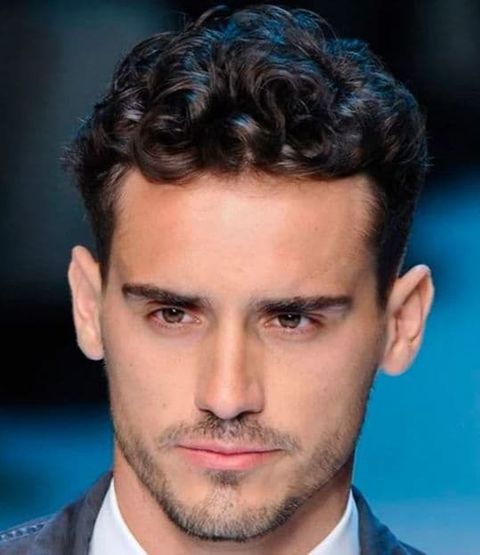 Curly short hair male for men in 2021-2022