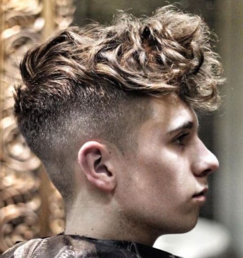 Mohawk curly short haircut for men in 2021-2022