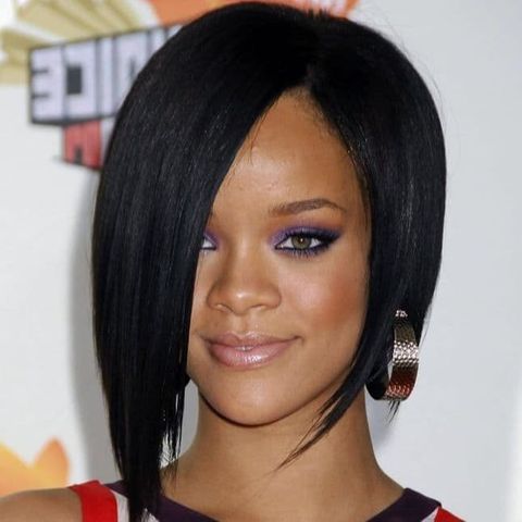 Black hair long bob cut in 2021-2022