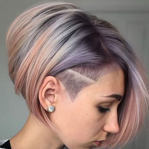 Balayage short bob with undercut for women 2021-2022