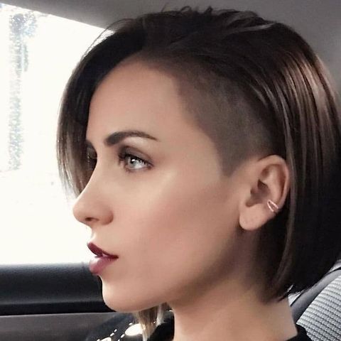 Bob hair style with undercut haircut for women 2021-2022