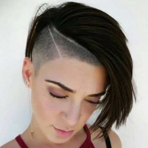 Undercut bob hairstyle with bangs for women 2021-2022