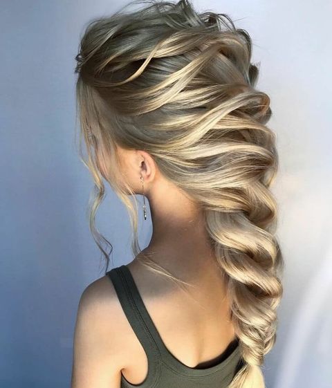 Braids long hair for prom 2021-2022