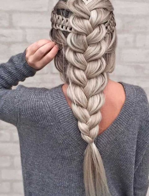 Cool braided long hairstyle 2021-2022
