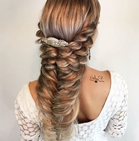 Voluminous braids for wedding 2021-2022