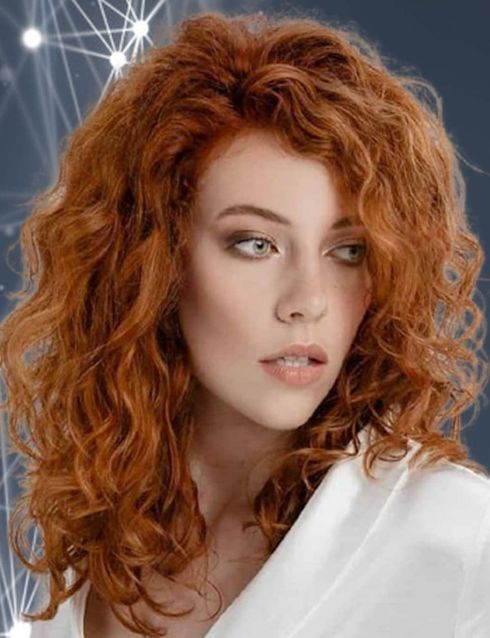 Brown curly long hairstyles for women with long faces 2022