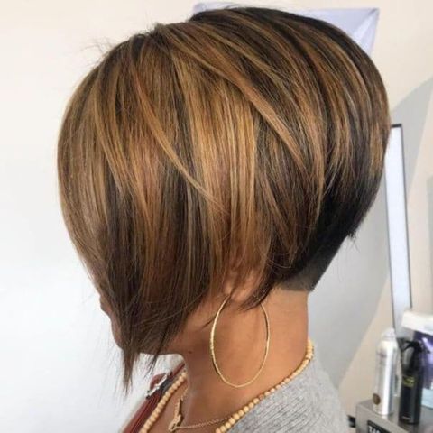 Balayage layered undercut bob for women in 2021-2022