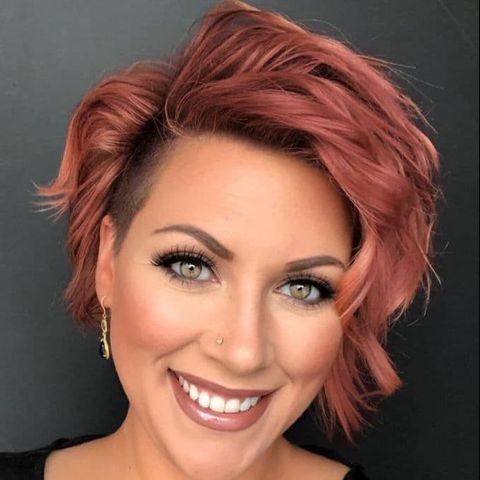 Wavy side undercut short bob style for women in 2021-2022