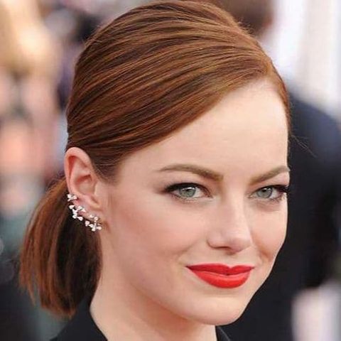 Straight hair style low ponytail for short hair 2021-2022