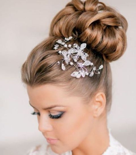 Braids bun hair style for bride 2021-2022