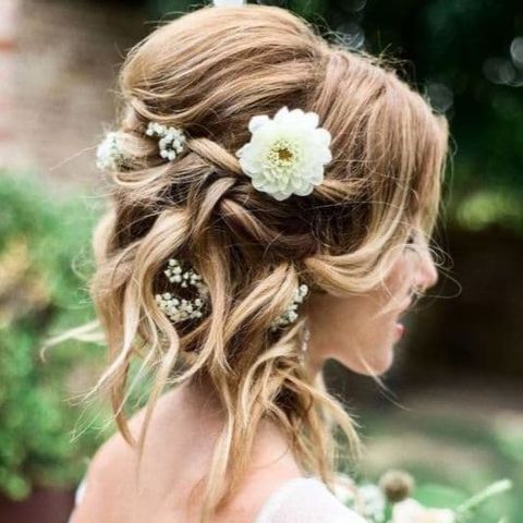 Messy bun wedding hair 2021-2022