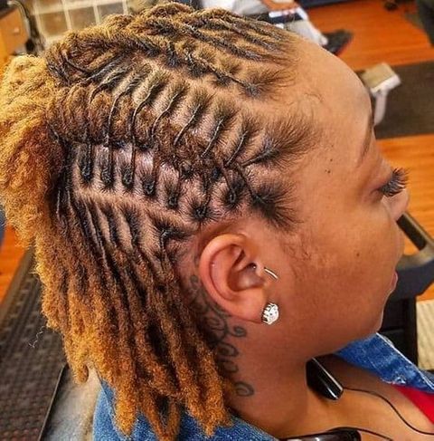 Braids+dreadlock short hairstyle for black hair in 2021-2022