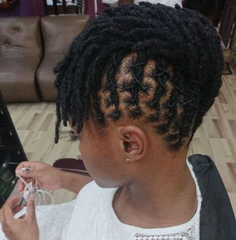 Short dreadlock with bangs for women in 2021-2022