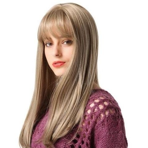 Long straight hairstyles with bangs in 2021-2022