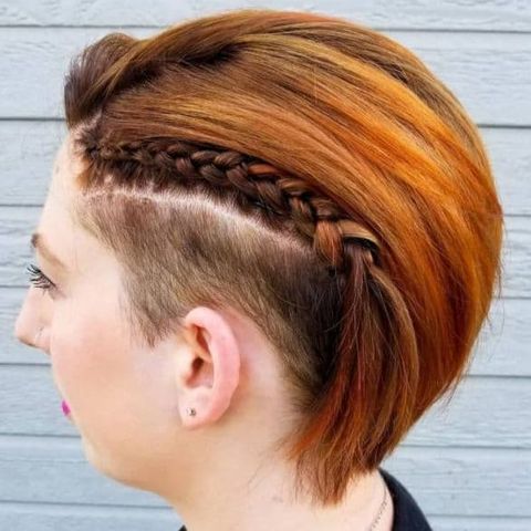 Braids undercut short hairstyle for women in 2021-2022