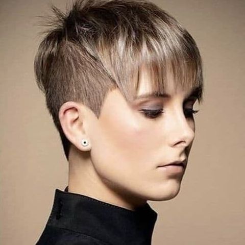 Straight short undercut hair for women in 2021-2022