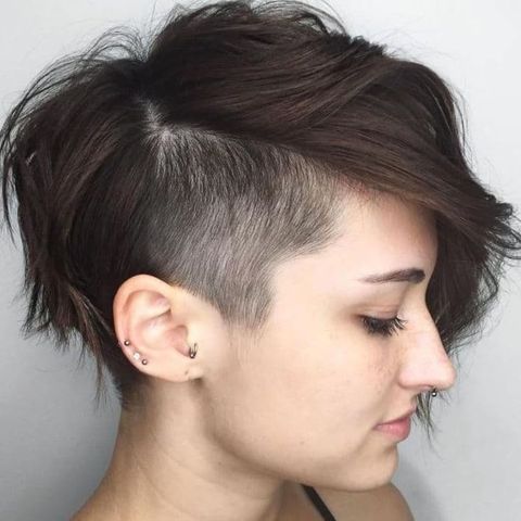 Undercut short bob hair for women in 2021-2022