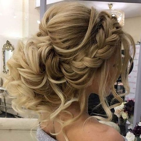 Braided bun for prom hair for women in 2021-2022