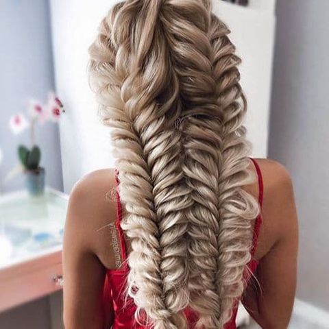 Fishtail braids for prom hair for women in 2021-2022