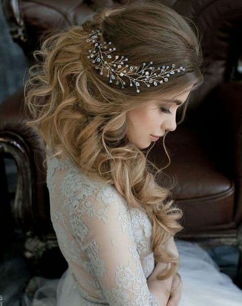 Long hairstyles for wedding day for women in 2021-2022