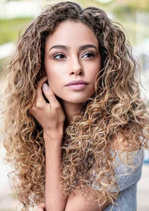 Chic curls for long hair for women in 2021-2022