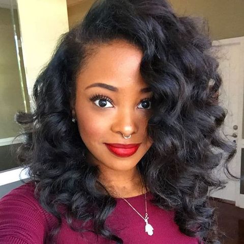 Soft wavy long hair for black ladies 2021-2022