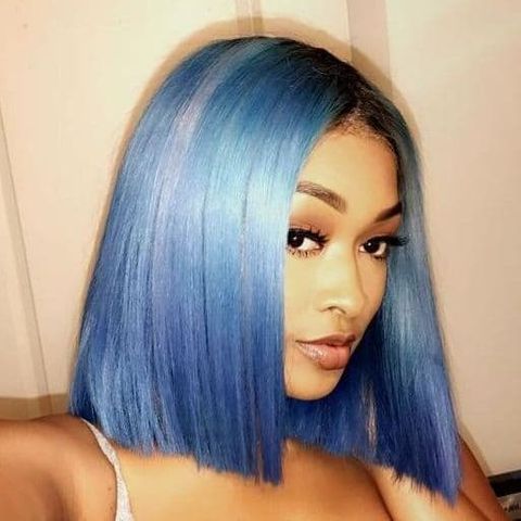 Blunt cut bob hairstyle for black women in 2021-2022