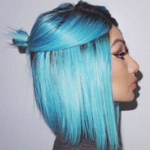 Bob hair ideas for women with blue hair color 2021-2022